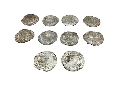 Lot 449 - G.B. - Charles I silver hammered Shillings bust 6 m/m triangle type S.4.4, 1639-40 (N.B. Mixed grades generally VG-VF) (10 coins)