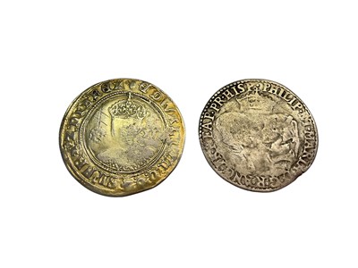 Lot 457 - G.B. - Silver hammered Shillings to include Edward VI m/m tun fine silver issue 1551-53 (N.B. Evidence of contemporary gilding) otherwise VG-GF (Spink ref: 2482) and Philip & Mary 1554-58 fu...