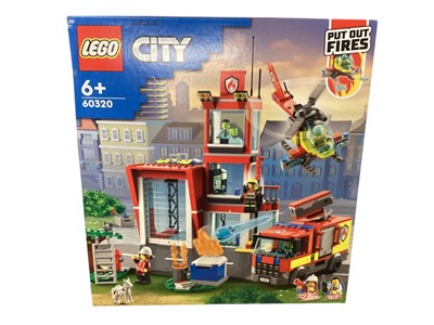 Lot 2026 - Lego City Fire Station Set, boxed 60320 & Fire Command Unit, boxed 60282 (2)