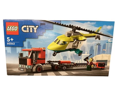Lot 2044 - Lego City Rescue Helicopter Transport Lorry, boxed 60343 & Wildlife Rescue ATV, boxed 60300 (2)