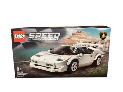 Lot 2027 - Lego City Speed Champions Lamborghini Countach 76908, Lego House 4000010 & Lego City Camper Van 60283, all boxed (3)