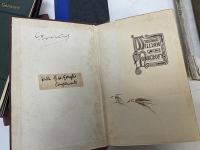 Lot 1672 - William Moorcroft (1872-1945) a collection of books from the personal library of William Moorcroft, with bookplates, four signed copies and one with initials