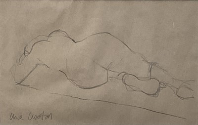 Lot 139 - Sue Luxton SWAC, Modern British, nude study, graphite on paper, signed lower left. 17.5 x 27.5cm excluding frame