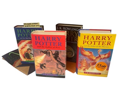 Lot 1647 - Group of four first edition Harry Potter books