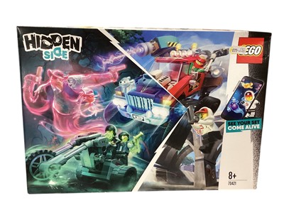 Lot 1853 - Two Lego Hidden Side El Fuego's Stunt Truck, boxed (one damaged) 70421