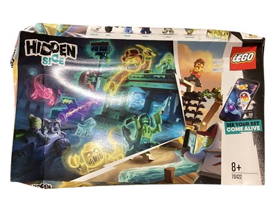 Lot 2029 - Lego Hidden Side El Fuego's Stunt Truck, boxed 70421 & Shrimp Shack Attack Playset, boxed (crumpled) 70422 (2)
