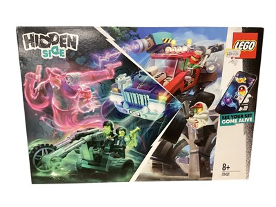 Lot 1855 - Lego Hidden Side El Fuego's Stunt Truck, boxed 70421 & Ghost Train Express, boxed 70424 (2)