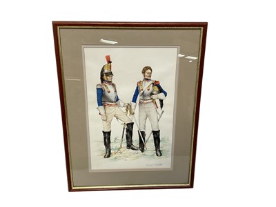 Lot 727 - Brian Palmer military watercolour, mounted in glazed frame, the image 24 x 35cm