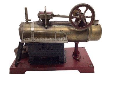 Lot 1928 - Live steam stationary engine in wooden transit box.