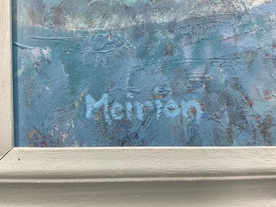 Lot 119 - Meirion Jones (Welsh, born 1966) oil on board - 'Fishmonger', 50cm x 38cm, signed, framed