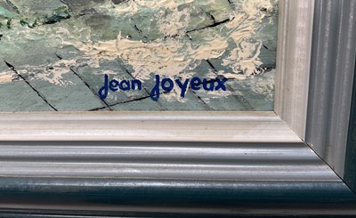 Lot 117 - Jean Joyeux 20th century oil on canvas - Le Soir sur Le Gois, 1993, signed and dated, 41cm x 27cm, framed