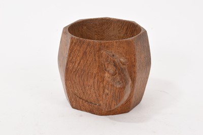 Lot 842 - Robert ‘Mouseman’ Thompson' carved oak napkin ring