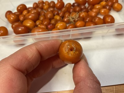 Lot 67 - Vintage amber beads, need re-stringing