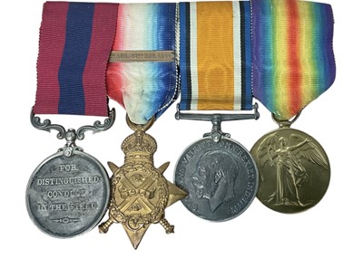 Lot 38 - First World War Distinguished Conduct Medal (D.C.M.) Gallantry medal group comprising D.C.M. named to 14503 SJT. E. Murrell. 2/G.G., 1914 ‘Mons’ Star with 5th Aug. – 22nd. Nov. 1914