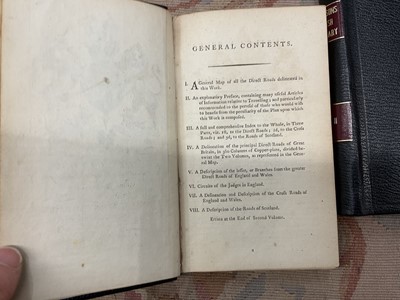 Lot 1696 - Paterson's British Itinerary being a new and accurate Delineation and Description of the Direct and Principal Cross Roads of Great Britain, published 1785, 2 volumes, modern rebinding. (2)
