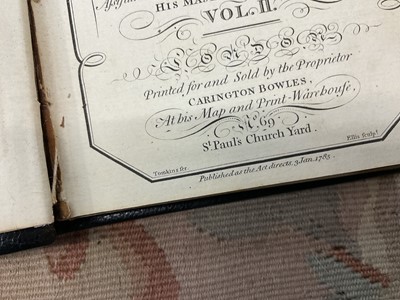Lot 1696 - Paterson's British Itinerary being a new and accurate Delineation and Description of the Direct and Principal Cross Roads of Great Britain, published 1785, 2 volumes, modern rebinding. (2)