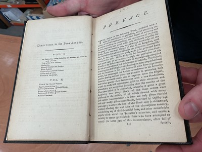 Lot 1696 - Paterson's British Itinerary being a new and accurate Delineation and Description of the Direct and Principal Cross Roads of Great Britain, published 1785, 2 volumes, modern rebinding. (2)