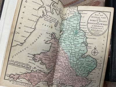 Lot 1696 - Paterson's British Itinerary being a new and accurate Delineation and Description of the Direct and Principal Cross Roads of Great Britain, published 1785, 2 volumes, modern rebinding. (2)