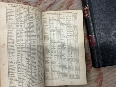 Lot 1696 - Paterson's British Itinerary being a new and accurate Delineation and Description of the Direct and Principal Cross Roads of Great Britain, published 1785, 2 volumes, modern rebinding. (2)
