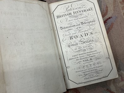 Lot 1696 - Paterson's British Itinerary being a new and accurate Delineation and Description of the Direct and Principal Cross Roads of Great Britain, published 1785, 2 volumes, modern rebinding. (2)