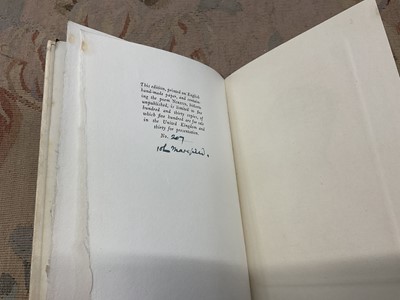Lot 1697 - John Masefield - Selected Poems, signed and numbered from a limited edition of 530, Heinemann, London 1922