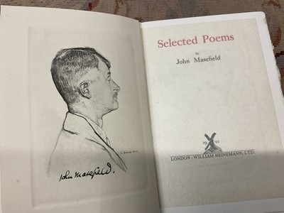 Lot 1697 - John Masefield - Selected Poems, signed and numbered from a limited edition of 530, Heinemann, London 1922