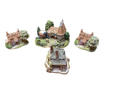 Lot 1196 - Seven Lilliput Lane models - Harvest Home limited edition no. 1120 of 4950, Cherry Blossom Cottage x 2 and Diamond Cottage, all boxed
