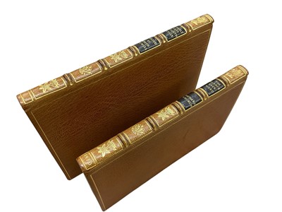 Lot 1694 - Richard Church - The Glance Backwards, illustrated by Robert Austin, edition limited to 750, in fine Sangorski and Sutcliffe binding, appears to be signed by Richard Church, together with Wheels...