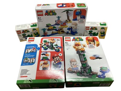 Lot 1859 - Lego Super Mario Expansion Set, 71398 & 71388 (x2), plus Frog Mario (x2), all boxed (5)
