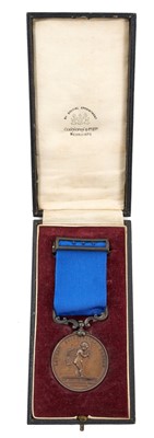 Lot 12 - Royal Humane Society Medal (small successful bronze type), EF, named to Alexander Stuart A.B. R.N. 10th June 1926, in Elkington & Co box of issue. N.B. Alexander Stuart was awarded...