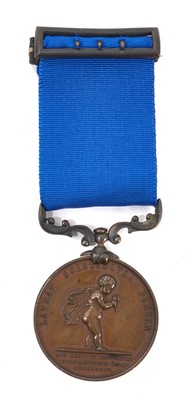 Lot 12 - Royal Humane Society Medal (small successful bronze type), EF, named to Alexander Stuart A.B. R.N. 10th June 1926, in Elkington & Co box of issue. N.B. Alexander Stuart was awarded...