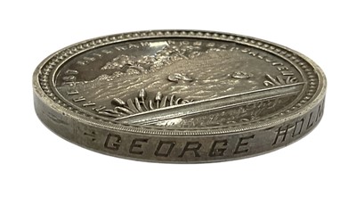 Lot 13 - Edwardian Royal Humane Society Silver Swimming Proficiency medal (54mm), EF, named to George Holms, training ship Wellestery, 1904. In Elkington & Co box of issue. Provenance: Property...