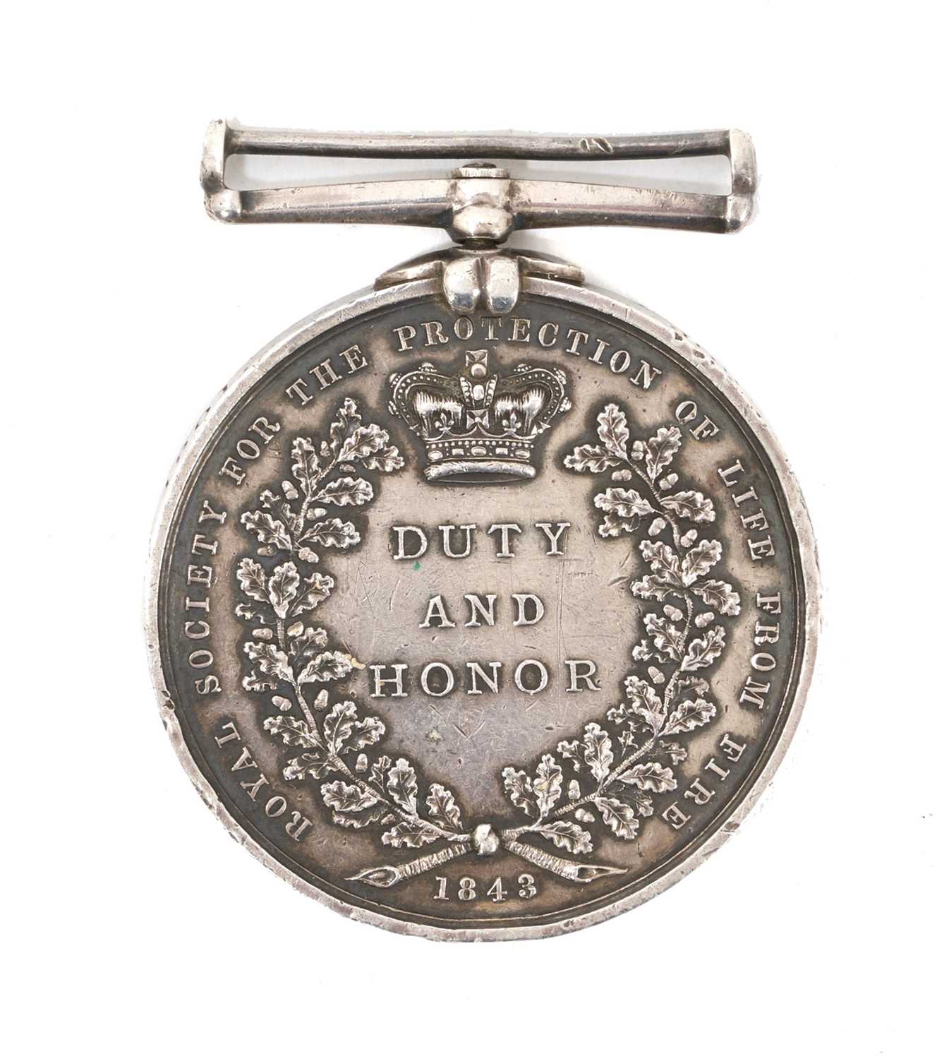 Lot 15 - Edwardian Medal For The Society For The Protection Of Life From Fire (Silver Medal Type IV 1892), VF, named to John Edward Taylor, Kentish Town. N. W. 15 Febry. 1901. N.B. John Edward Tay...