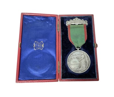 Lot 18 - Corporation of Glasgow Bravery Medal (type II silver), SVF, named to Joseph Cowan, in W. J. Taylor box of issue. N.B. Joseph Cowan rescued children from a blazing house in Glasgow. He wa...