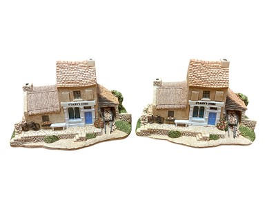 Lot 1201 - Thirteen Lilliput Lane models - O'Lacey's Store x 7, Fire House, The Greengrocers x 2, Pat Cohan's Bar, Snowdon Lodge and St. Marks, all boxed