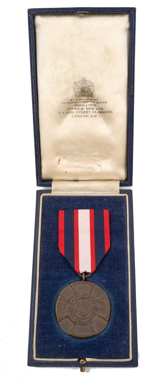 Lot 20 - Sea Cadet Gallantry Medal, EF, named to Marine Cadet Christopher Bryan, in Spink & Son box of issue. N.B. 12 year old Christopher Bryan was awarded the Sea Cadet Gallantry Medal for...