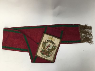 Lot 2119 - Victorian banner Loyal Order of Ancient Shepherds made by G Tutill, London 'Christus Noster Pastor'.
