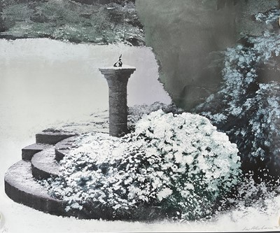 Lot 249 - Ivor Abrahams RA (1935-2015) acrylic paint on paper, ‘Winter Sundial’ (1975) from The Garden Suite, edition 13 of 95,101.5cm x 120cm, unframed signed and dated lower right