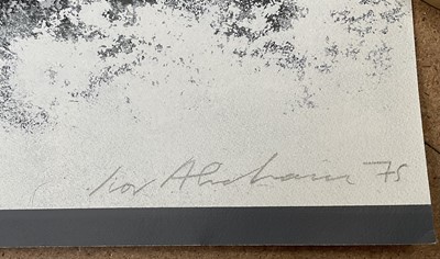 Lot 123 - Ivor Abrahams RA (1935-2015) acrylic paint on paper, ‘Winter Sundial’ (1975) from The Garden Suite, edition 13 of 95,101.5cm x 120cm, unframed signed and dated lower right