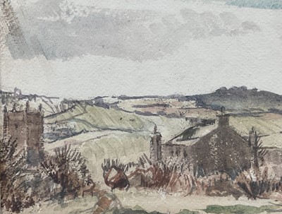 Lot 126 - John Rankine Barclay (Scottish 1884-1962) Watercolour on paper, ‘Zennor’, 22cm x 32cm,signed . In glazed frame. Provenance: Church Street Gallery, Lavenham