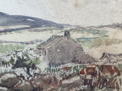 Lot 126 - John Rankine Barclay (Scottish 1884-1962) Watercolour on paper, ‘Zennor’, 22cm x 32cm,signed . In glazed frame. Provenance: Church Street Gallery, Lavenham