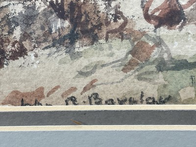 Lot 126 - John Rankine Barclay (Scottish 1884-1962) Watercolour on paper, ‘Zennor’, 22cm x 32cm,signed . In glazed frame. Provenance: Church Street Gallery, Lavenham