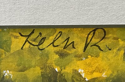 Lot 125 - Helen Roeder (1909-1999) gouache, ‘The Kingdom of the Lady Murasaki’, signed, 22cm x 29cm, Helen Roeder was the wife of Carel Weight. 22cm x 29cm, in glazed gilt frame, signed.