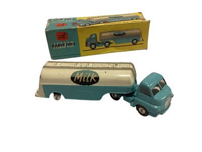 Lot 1878 - Corgi Major diecast "Mobilgas" Petrol Tanker, No.1110 (x2), Articulated Milk Tanker, No.1129, Troop Transporter, No.1133 & Corgi Toys Land-Rover with Ferrari Racing Car on Trailer Gift Set,...