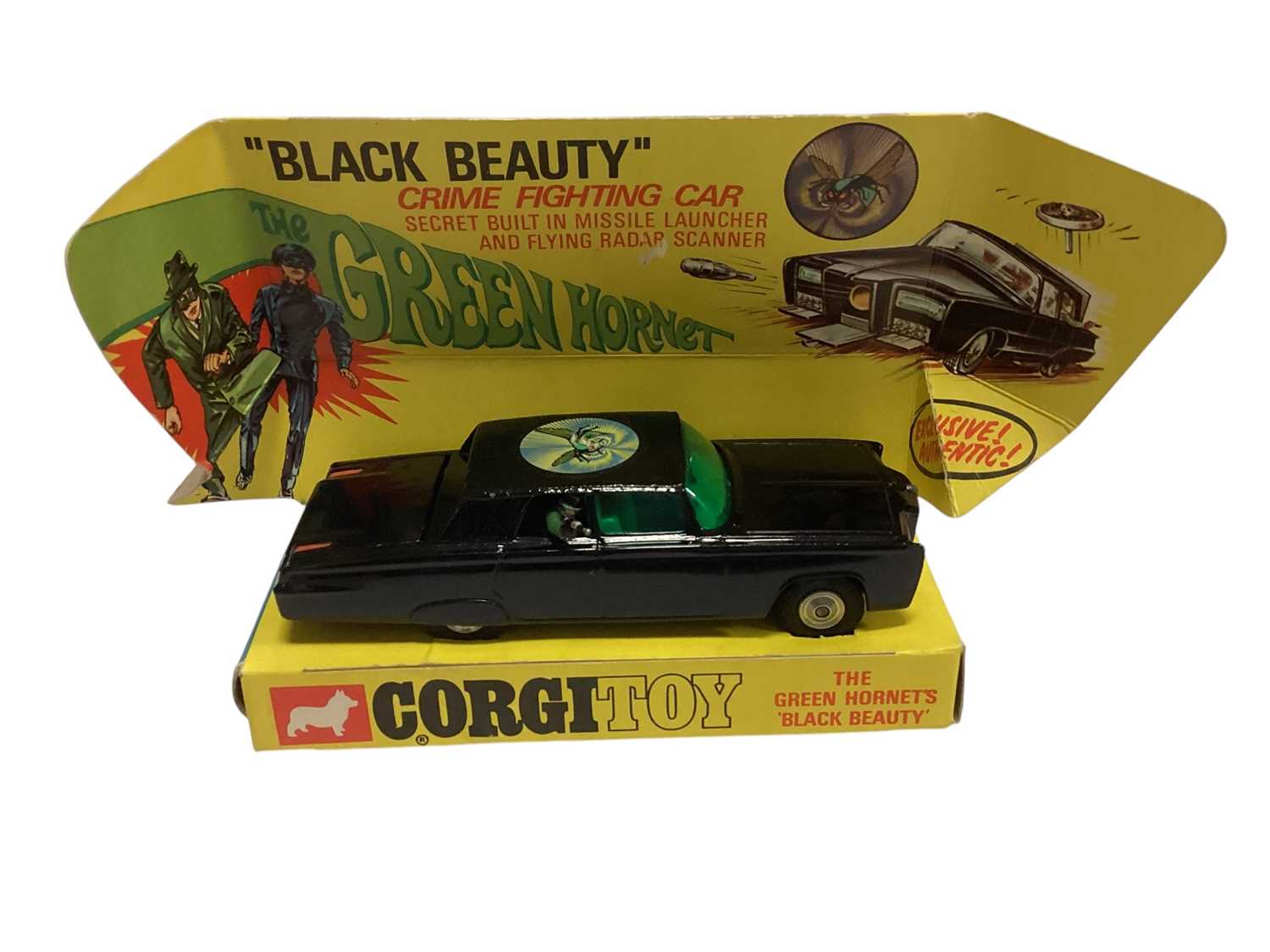 Lot 1880 - Corgi Toys diecast James Bond "Goldfinger" Aston Martin DB5, No.261 (x2), The Green Hornet "Black Beauty", No.268 & "The Saint" Volvo P1800, No.258, all boxed (poor) (4)