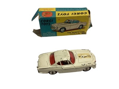 Lot 1880 - Corgi Toys diecast James Bond "Goldfinger" Aston Martin DB5, No.261 (x2), The Green Hornet "Black Beauty", No.268 & "The Saint" Volvo P1800, No.258, all boxed (poor) (4)