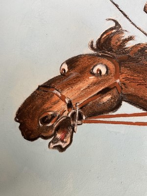 Lot 83 - Will Farrow (Australian, b.c.1892) caricature - Prince Philip, H.R.H. The Duke of Edinburgh, 53cm x 36cm, unframed