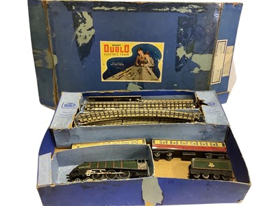 Lot 1884 - Hornby OO Gauge Flying Scotsman Set (Accessories Missing), boxed RS608, Midland Belle Tank Engine & Rolling Stock (Parts Missing) & Dublo 4-6-2 BR Green Early Emblem 3 rail Pacific A4 loc...