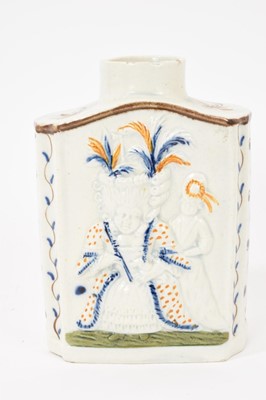 Lot 46 - Prattware tea caddy