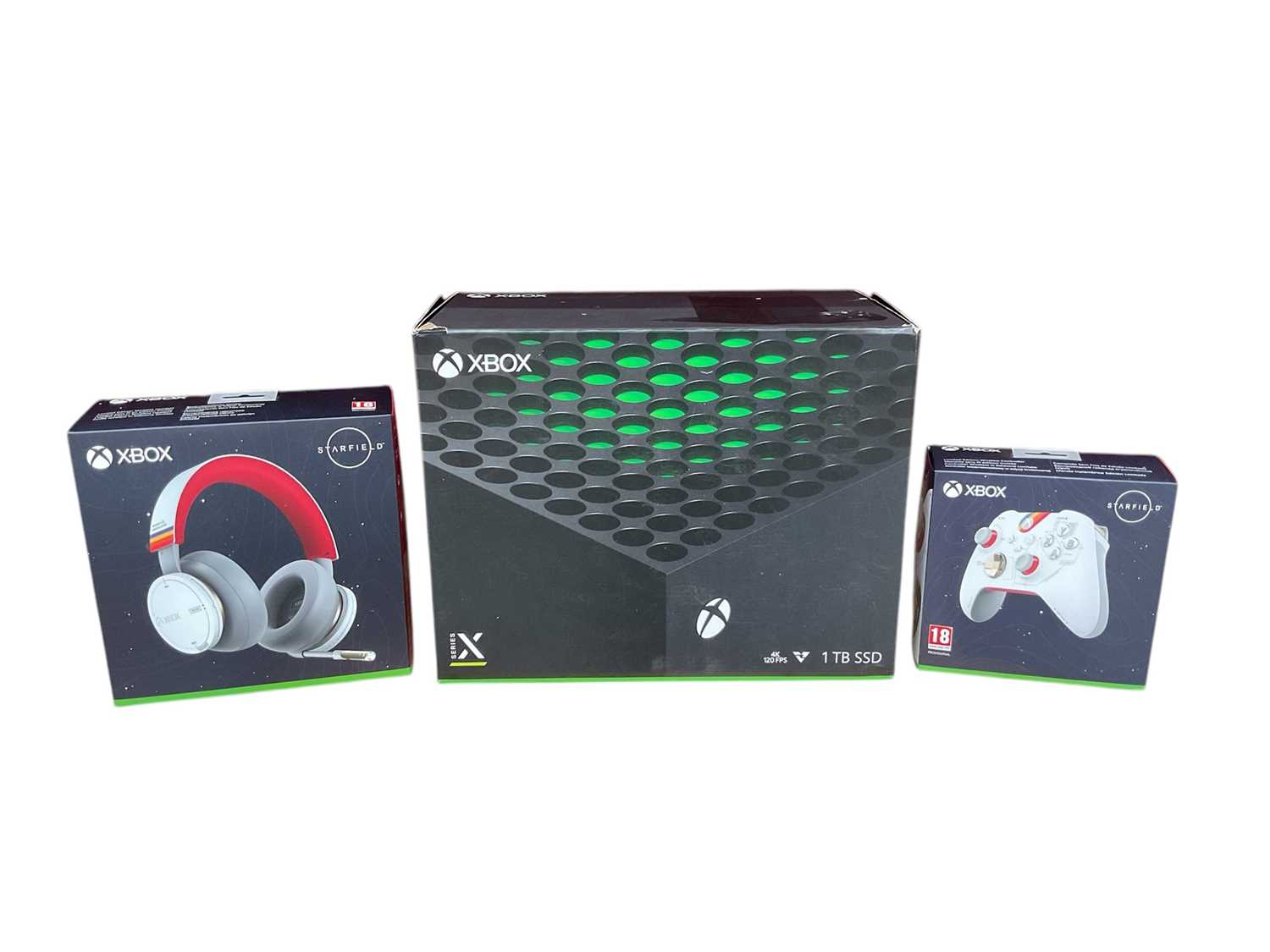 Lot 1986 - Boxed Xbox series X 1tb SSD together with Starfield controller and headset